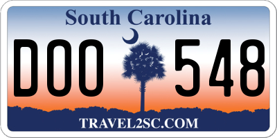 SC license plate DOO548