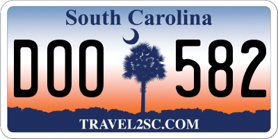SC license plate DOO582