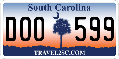 SC license plate DOO599