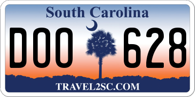 SC license plate DOO628