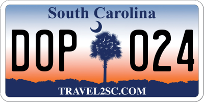 SC license plate DOP024