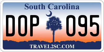 SC license plate DOP095