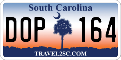 SC license plate DOP164