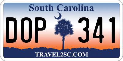 SC license plate DOP341