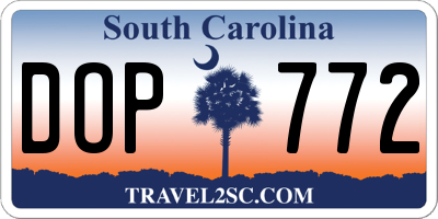 SC license plate DOP772