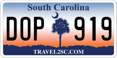 SC license plate DOP919