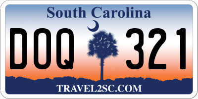 SC license plate DOQ321