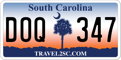 SC license plate DOQ347