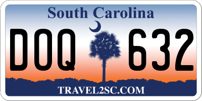 SC license plate DOQ632