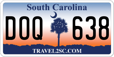 SC license plate DOQ638