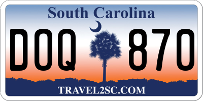 SC license plate DOQ870