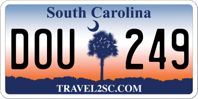 SC license plate DOU249