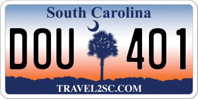 SC license plate DOU401