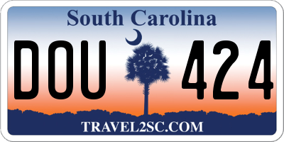 SC license plate DOU424