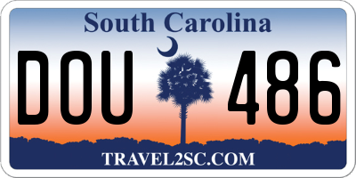 SC license plate DOU486