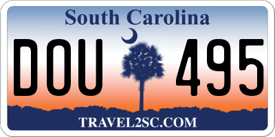 SC license plate DOU495