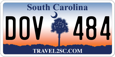 SC license plate DOV484