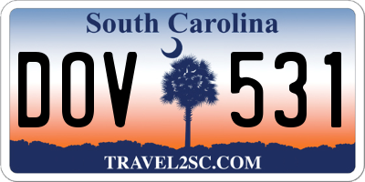 SC license plate DOV531
