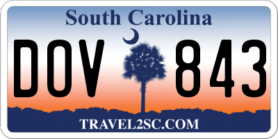 SC license plate DOV843