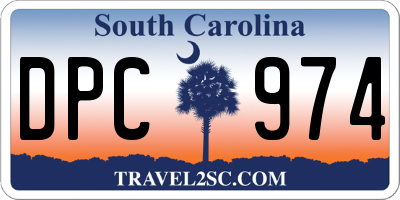 SC license plate DPC974