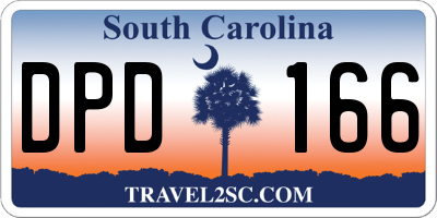 SC license plate DPD166