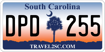 SC license plate DPD255