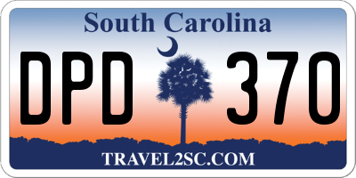 SC license plate DPD370