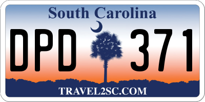 SC license plate DPD371