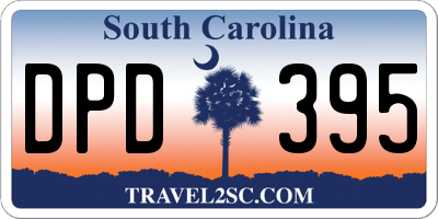 SC license plate DPD395