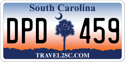 SC license plate DPD459