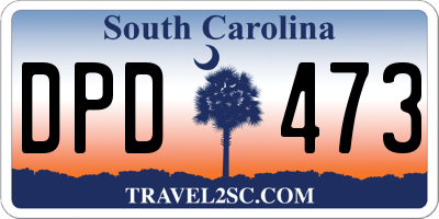 SC license plate DPD473