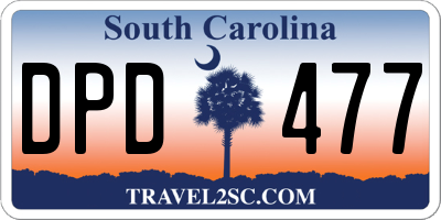 SC license plate DPD477