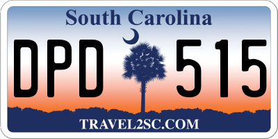 SC license plate DPD515