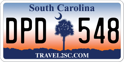SC license plate DPD548
