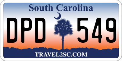SC license plate DPD549