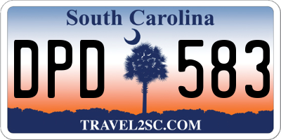 SC license plate DPD583