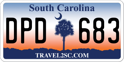 SC license plate DPD683