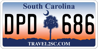 SC license plate DPD686