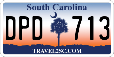 SC license plate DPD713