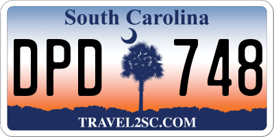 SC license plate DPD748
