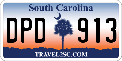SC license plate DPD913