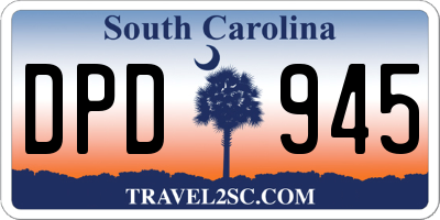 SC license plate DPD945