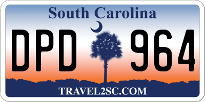 SC license plate DPD964