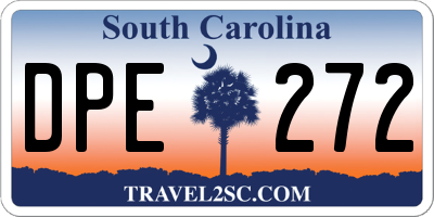 SC license plate DPE272