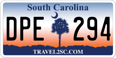 SC license plate DPE294
