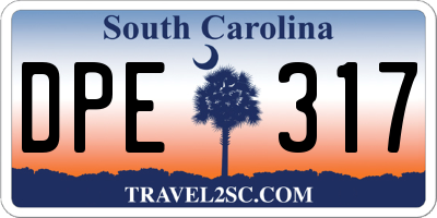 SC license plate DPE317