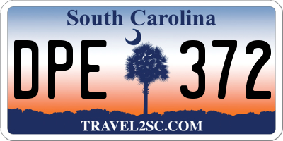 SC license plate DPE372