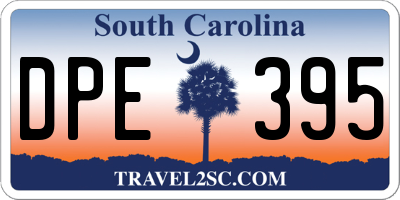 SC license plate DPE395