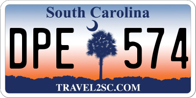 SC license plate DPE574