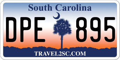 SC license plate DPE895